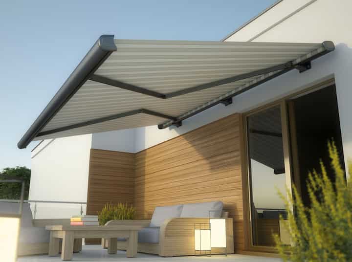 Convenient retracable awning for outdoor space in Matthews, NC.